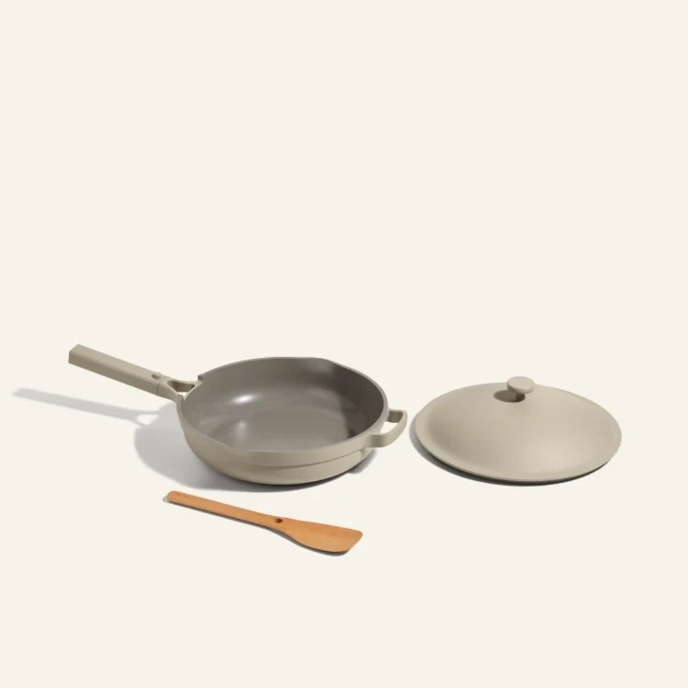 Our Place Large Always Pan 2.0 Steam Gray 12.5" Ceramic Non Stick 3 Piece 4 QT